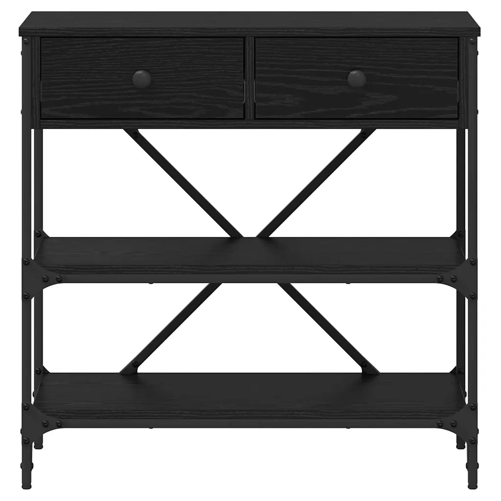 Tavolo consolle Rovere Nero 75 x 34,5 x 75 cm legno 871314
