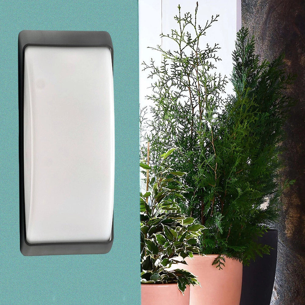 Trade Shop - Applique A Parete Per Esterno Lampada Da Muro Balconi Terrazzo Attacco E27 Ip54 567wb-h320 - Grigio Scuro