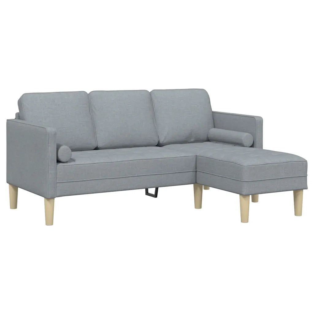Set di divani con cuscino Grigio chiaro Poliestere 42001913