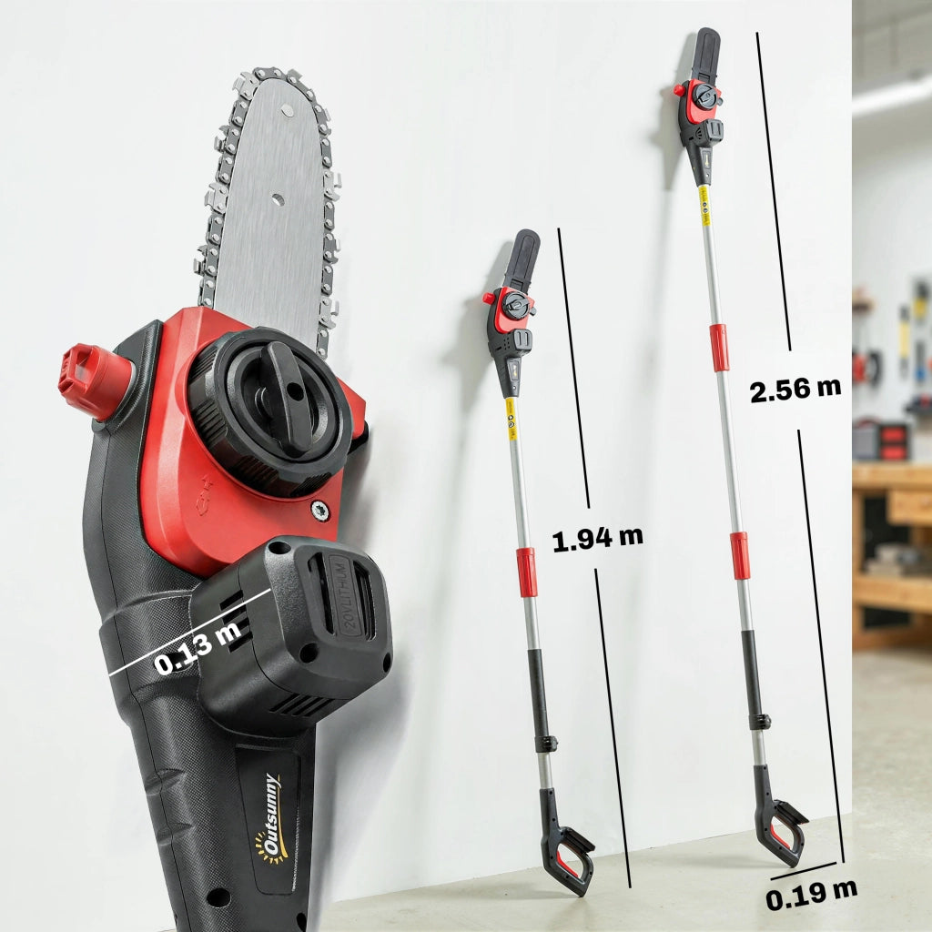 Motosega Telescopica a Batteria, 1.94m-2.56m con Lubrificazione Automatica