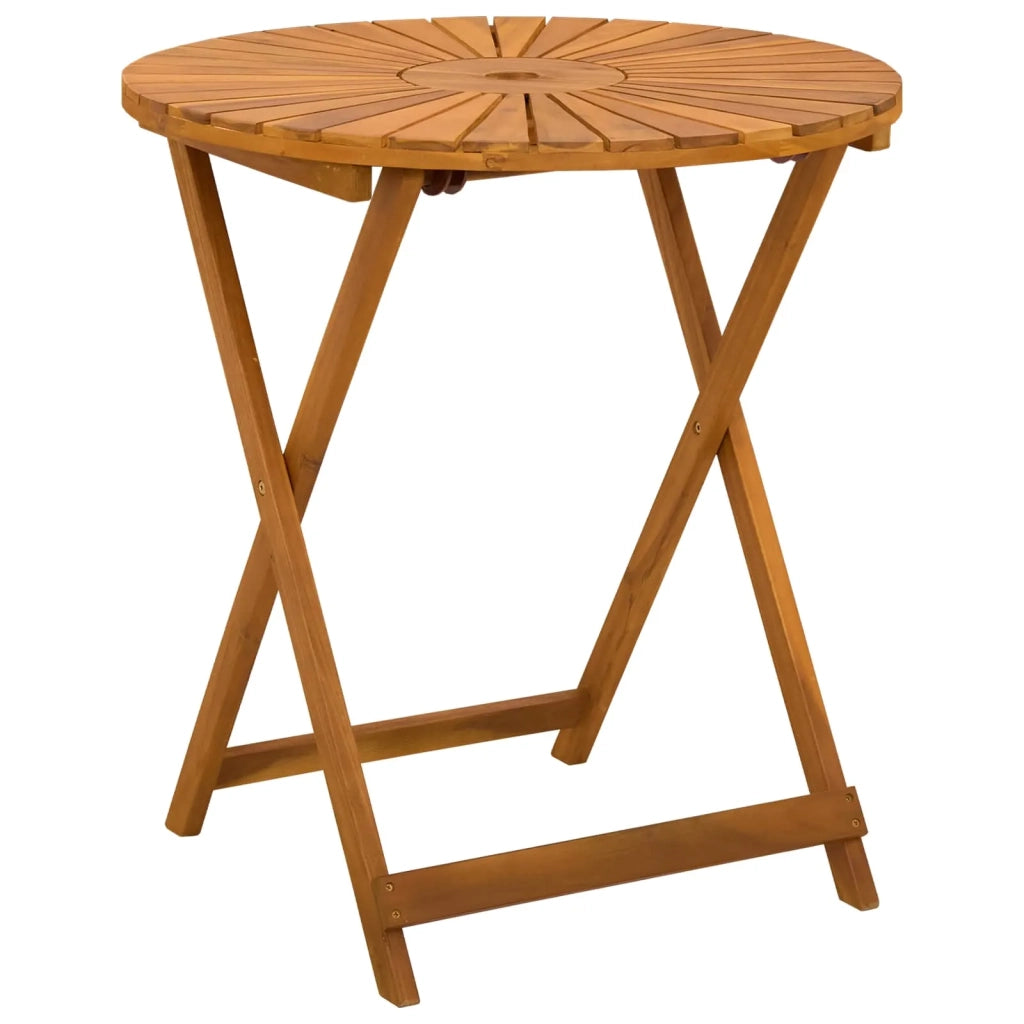 Tavolo da Giardino Pieghevole Naturale Ø70 x 75 cm 42024979