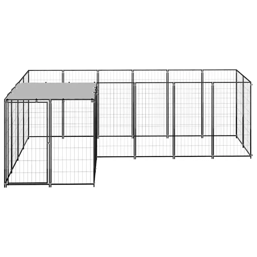 Gabbia per Cani Nera 4,84 mÂ² in Acciaio   cod mxl 52660