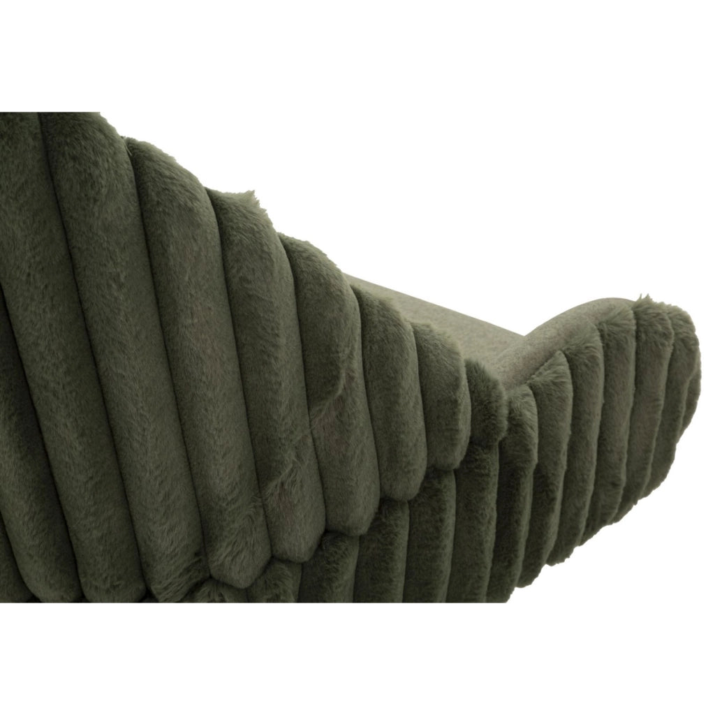 Set di 3 Pouf VKH886, Verde, Poliestere, 58x53x85 cm