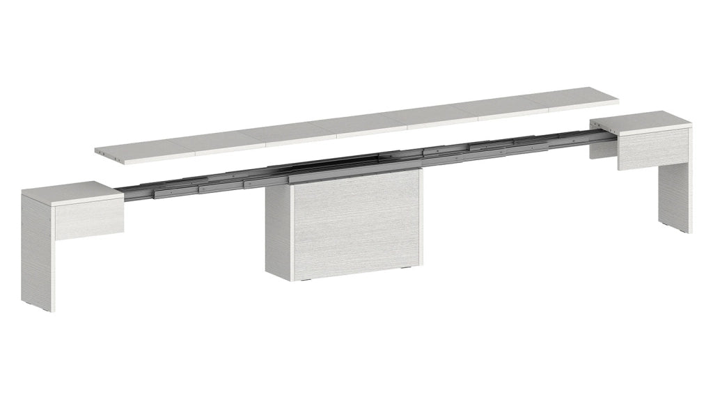 Panca Allungabile 66/290x25x45 cm Pratika Singola A Larice Bianco