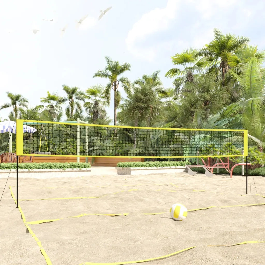 Rete da Pallavolo Gialla e Nera 823x244 cm Tessuto PE 93744