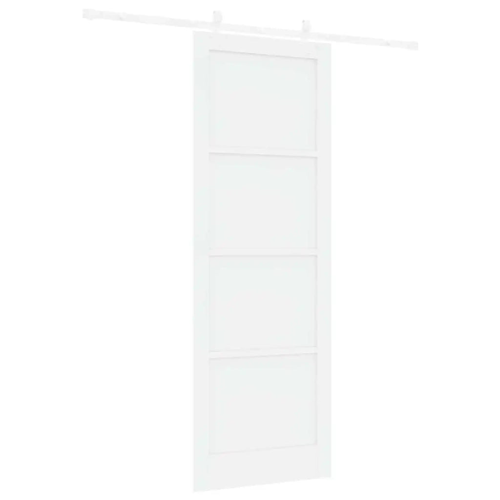 Porta scorrevole Bianco 83 x 232 cm Legno Massello di Pino 3445536