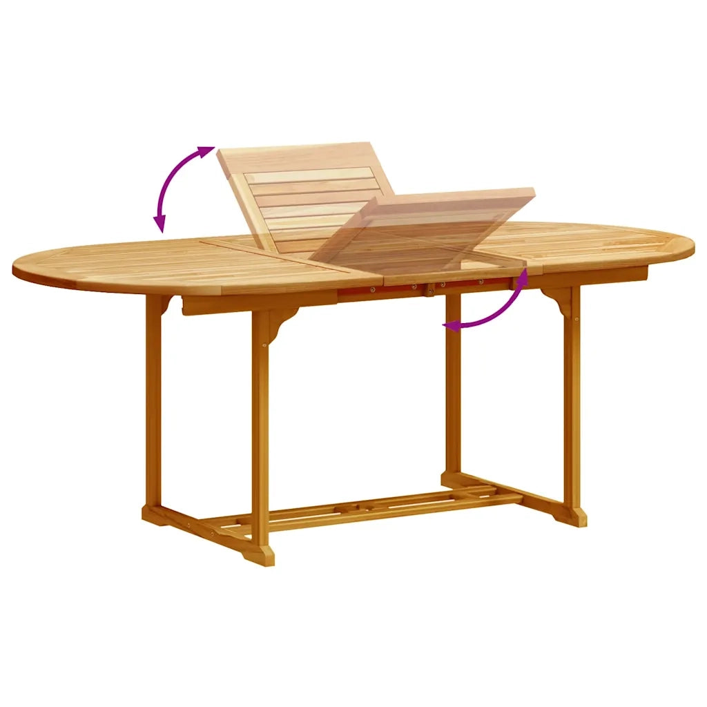 Set Pranzo da Giardino 5pz Legno Massello di Acacia e Textilene