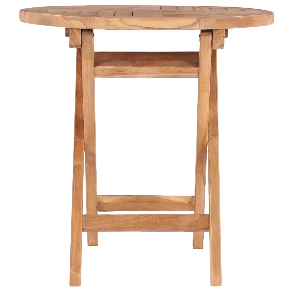 Tavolo da Giardino Pieghevole 45 cm in Legno Massello di Teak 48976