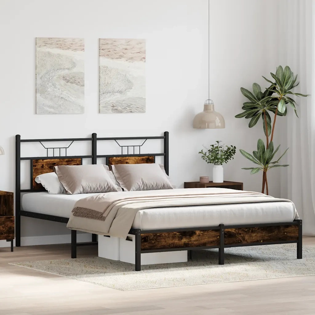 Giroletto senza Materasso Rovere Fumo 137x190 cm in Truciolato 4106889