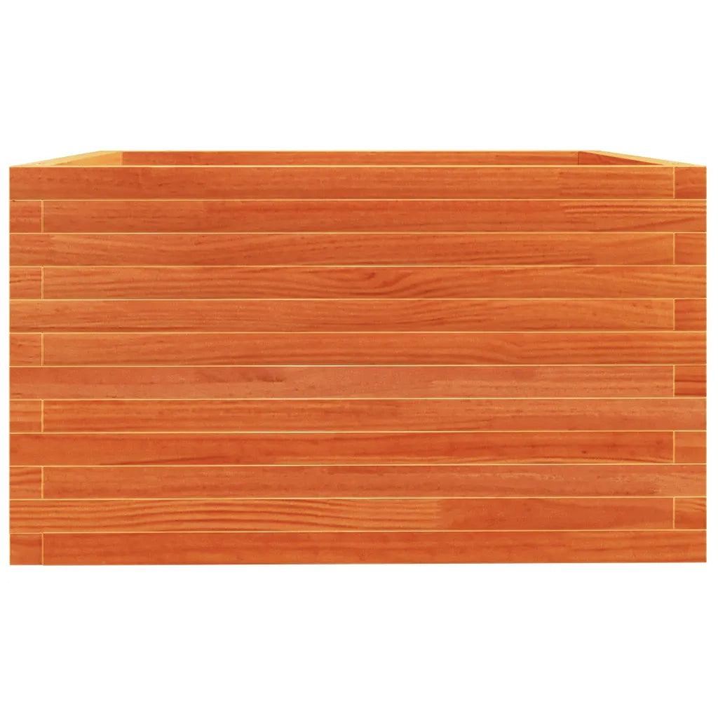 Fioriera Giardino Marrone Cera 80x80x49,5cm Legno Massello Pino
