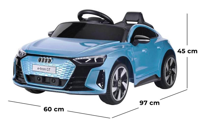 Macchina Elettrica per Bambini 12V Audi Etron GT Azzurro