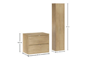 Set mobili bagno 60 cm con piano e Szafką wysoką Terra Cremona 60 cm