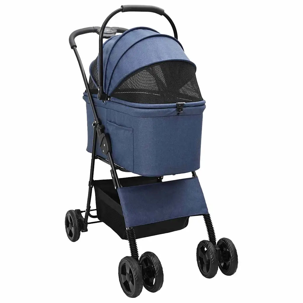 Passeggino pieghevole per animali Blu 81 x 47 x 99 cm CFW5582011