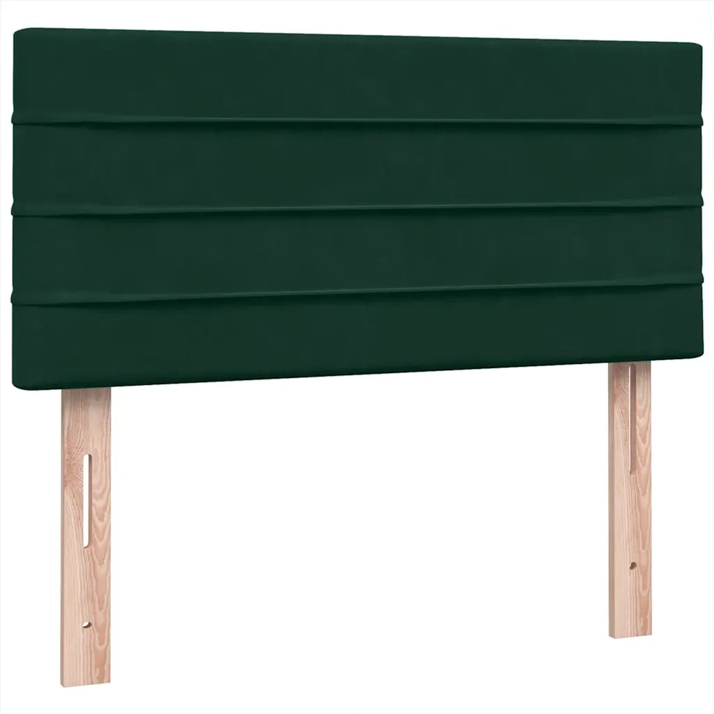 vidaXL Giroletto a Molle con Materasso Verde Scuro 80x220 cm Velluto