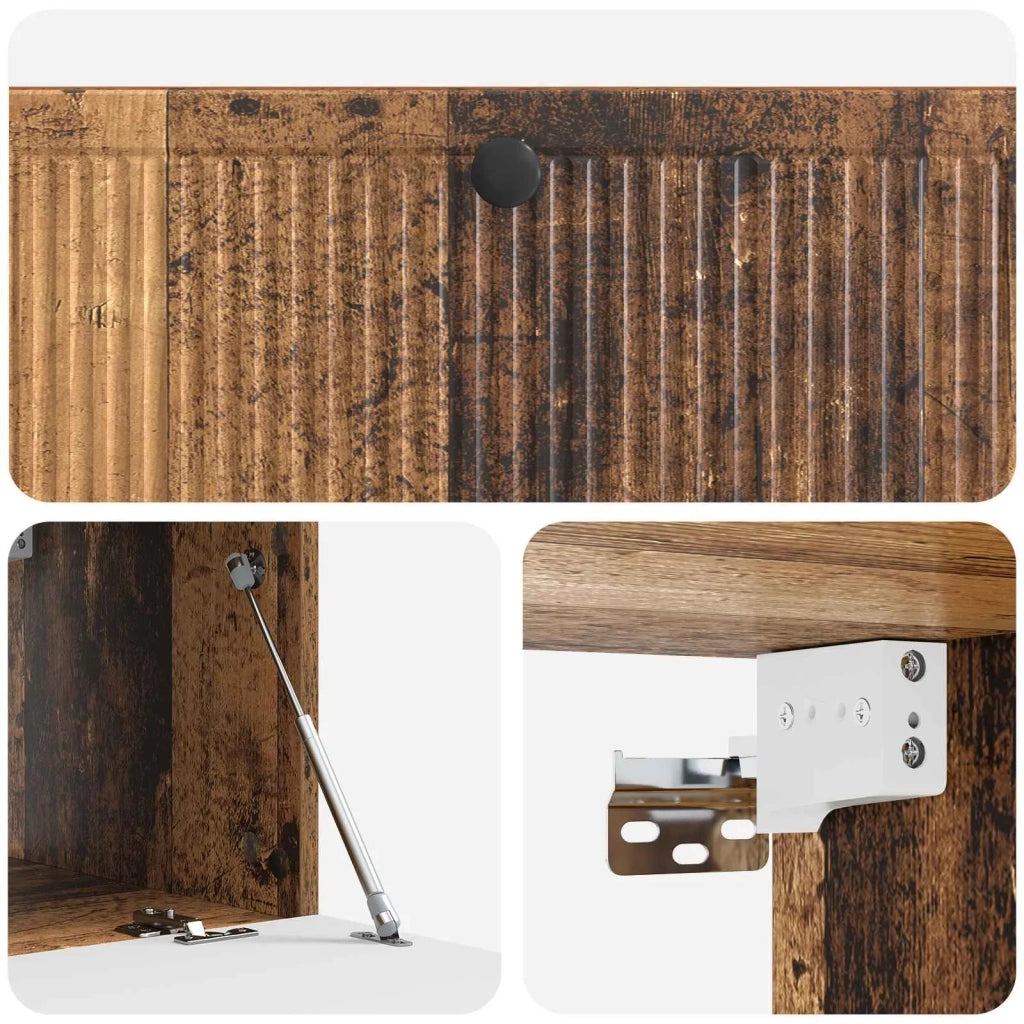 Mobile Porta TV da Muro Legno antico 98 x 41 x 30 cm