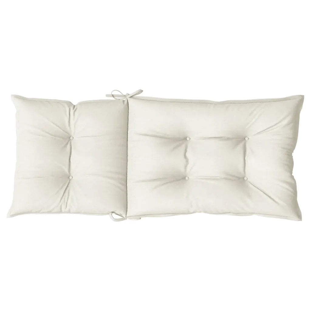 Cuscini Sedia Schiena Alta 4 Crema MÃ©lange 120x50x7 Tessuto