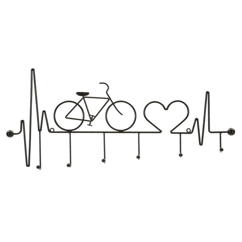 Apporta Abiti Da Muro Bicicletta Nero cm 59x3,2x26,5