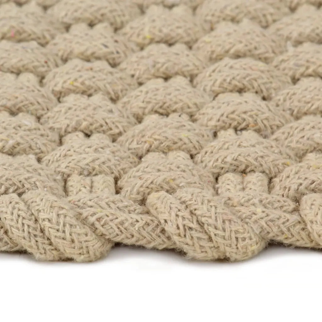 Tappeto Rettangolare Naturale 120x180 cm in Cotone 345111