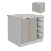Vicco Isola cucina GrigioBeige 90 cm senza piano di lavoro