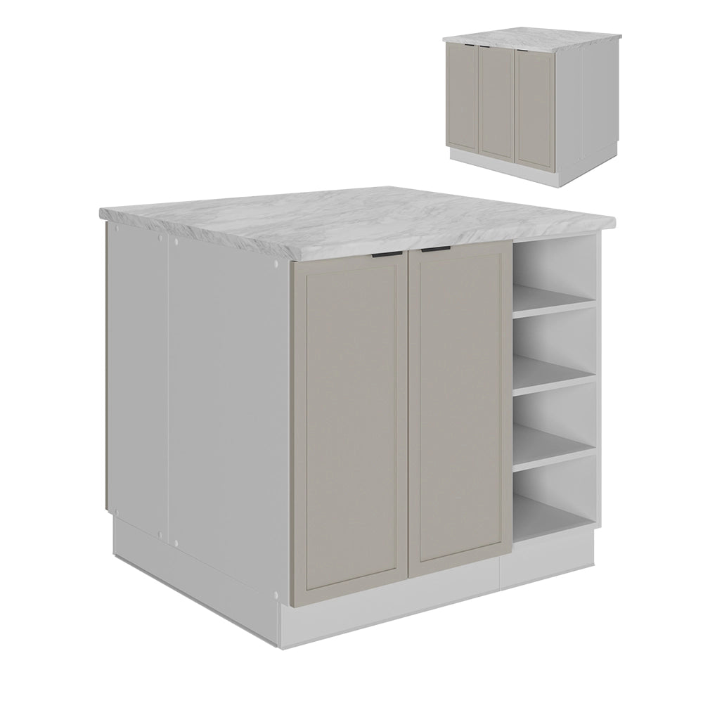 Vicco Isola cucina GrigioBeige 90 cm senza piano di lavoro