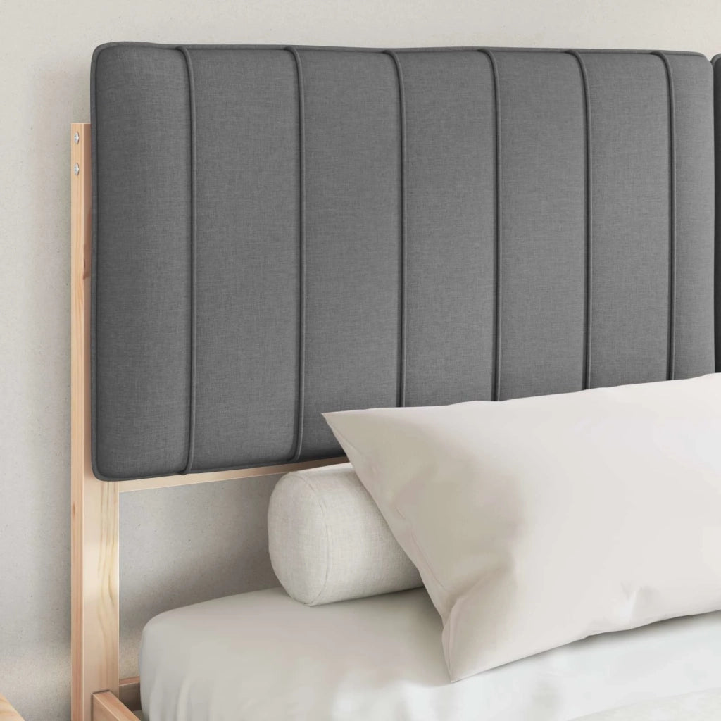 Letto con Testiera Rivestita Grigio scuro 160 x 200 cm