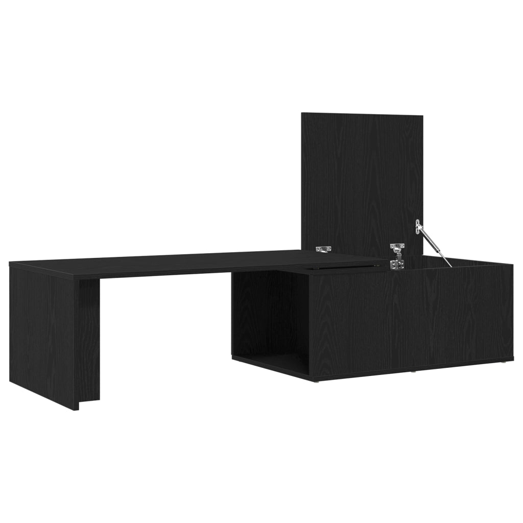 Tavolino da caffÃ¨  Nero Rovere 150x50x35 cm in Legno Ingegnerizzato