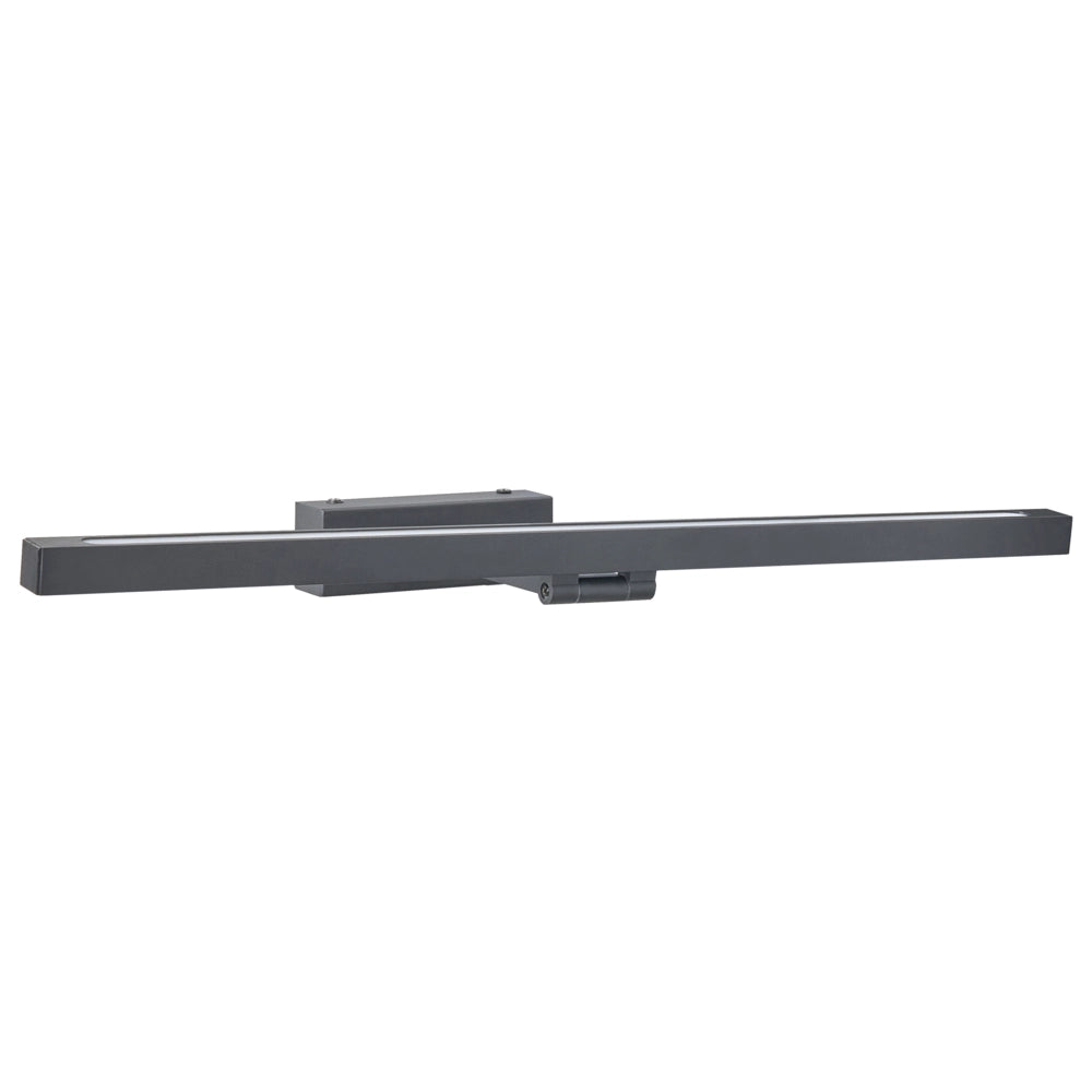 Lampada specchio luce nero polvere rivestito LED metallo orizzontale bagno soggiorno moderno lampada da parete