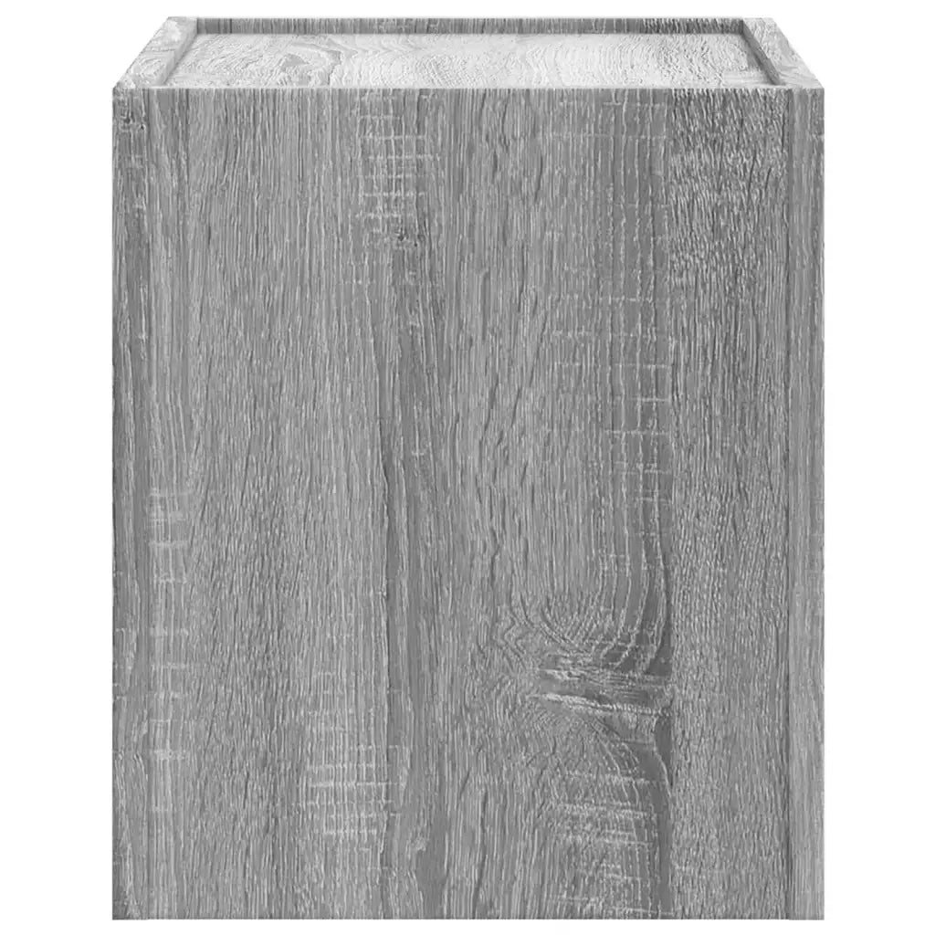 Comodino a Muro-Tavolino da notte sospeso Grigio Sonoma 45x30x35 cm 570138