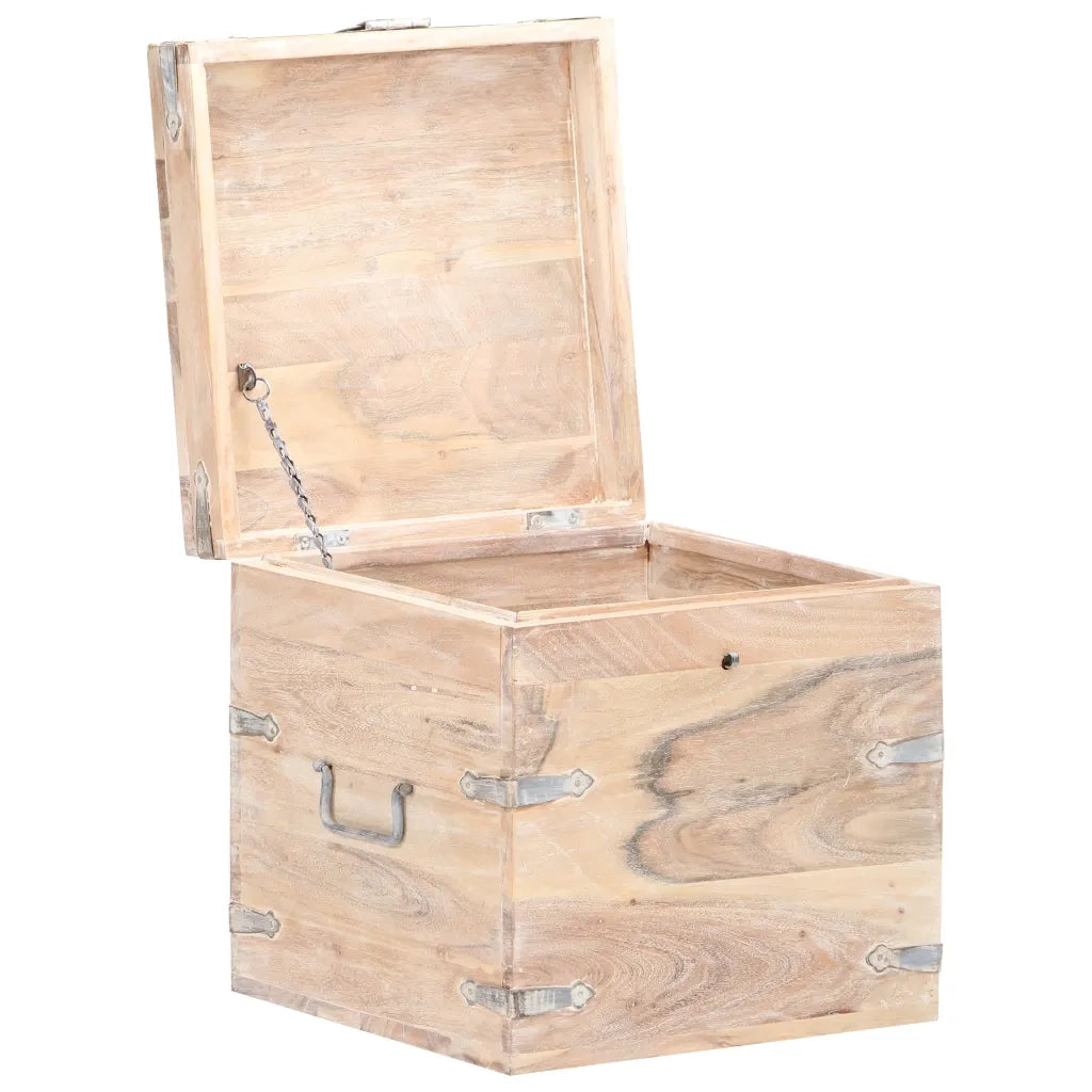 Baule 40x40x40 cm in Legno Massello di Acacia cod mxl 67381