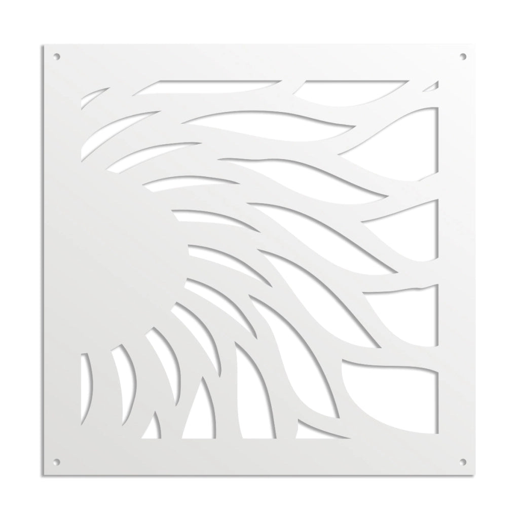 HOT SUN - Pannello in PVC traforato - Parasole Colore: bianco, Misura: 73x73 cm