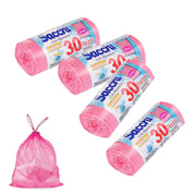 Akitaink 120 Sacchi Nettezza Antiforo Con Manici 40x55 cm Rosa