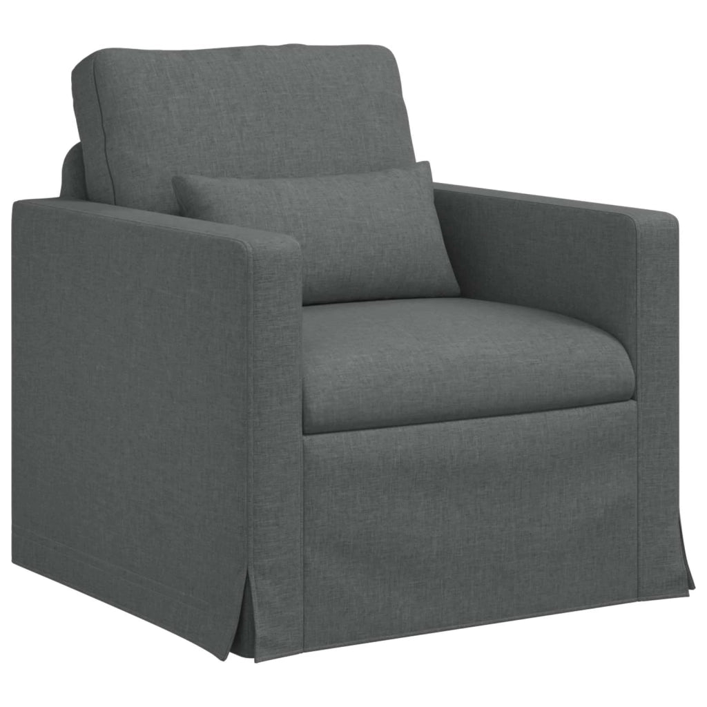 Set di divani 2 pcs Grigio scuro 198 x 78 x 80 cm Tessuto 3407582