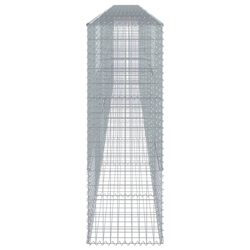 Gabbione recinto a gabbia muro di contenimento con coperchio 800 x 50 x 150 cm ferro zincato argento 02_0040204