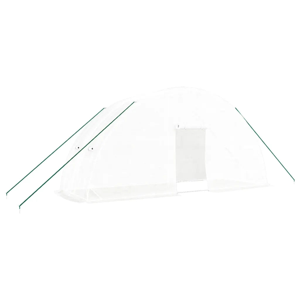 Serra con Telaio in Acciaio Bianco 12 m2 6x2x2,85 m CFW1216508