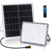 Trade Shop - Faretto Faro Led Solare 200 W Telecomando Ip65 Luce Bianco Fredda 6500k Fso-200 -