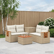 Set di divani 6 pz Beige e Bianco Crema 3447678