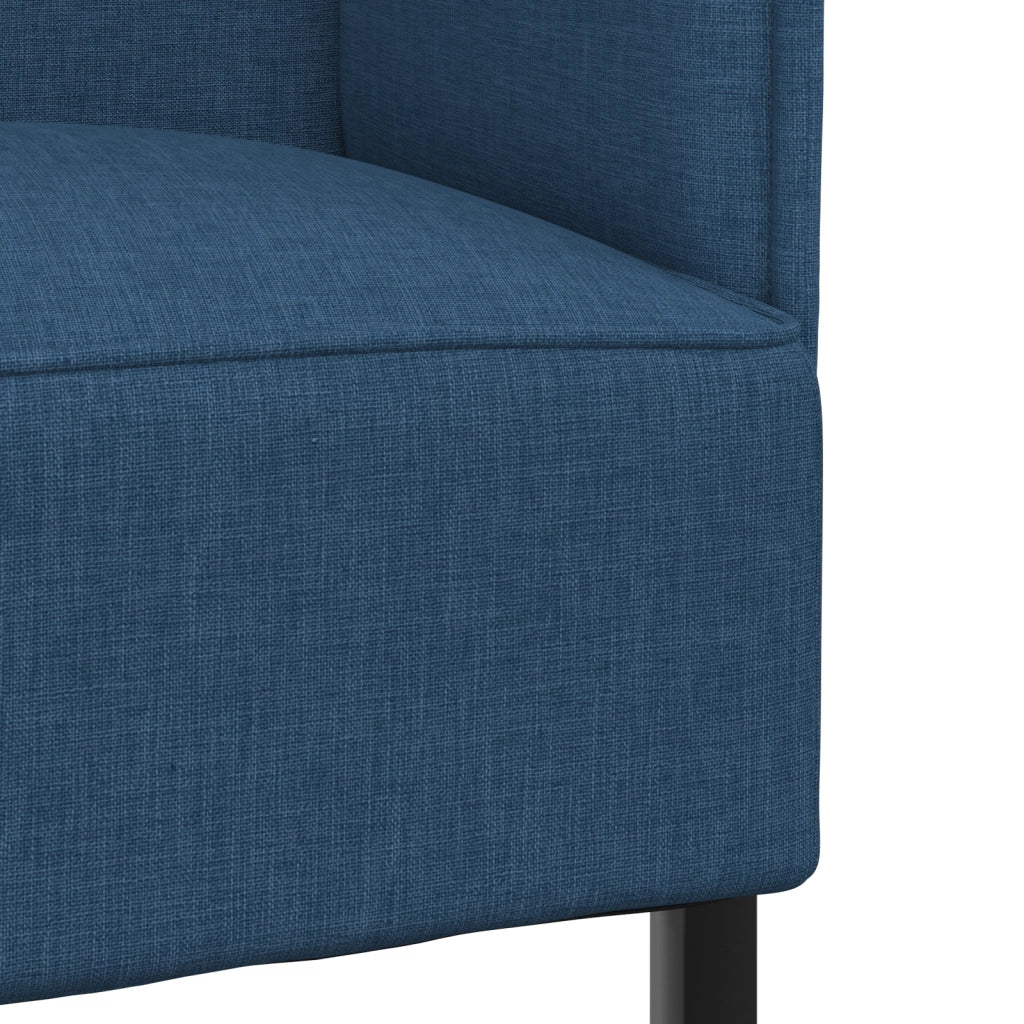 Divano Alto Schienale Blu 109x56x121 cm Tessuto