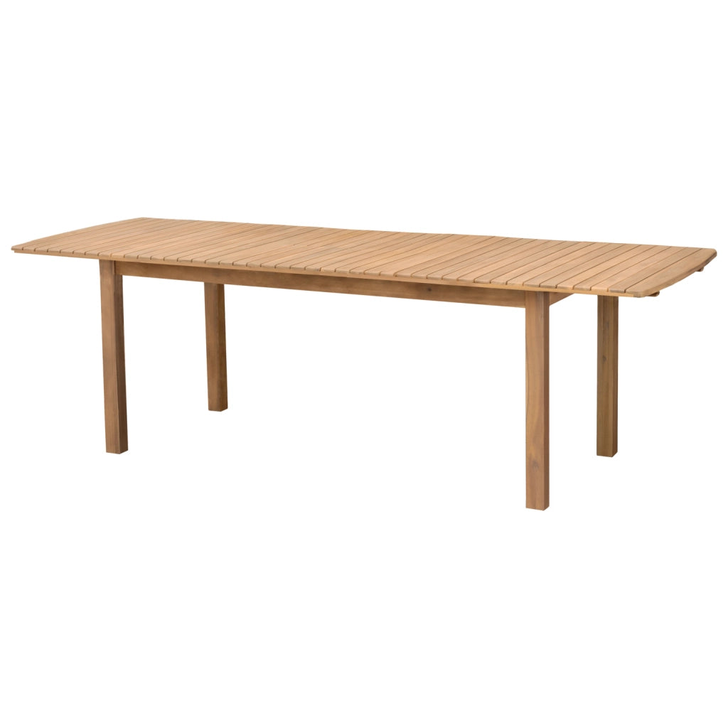 Set di mobili da giardino allungabili 180/240cm PADAR in legno di acacia 8 posti - cuscini sabbia