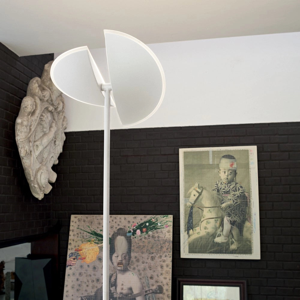 Lampada da terra GPIB01 Bianco Opaco 28W LED 1730lm 3000K Dimmerabile Push _ Gealuce