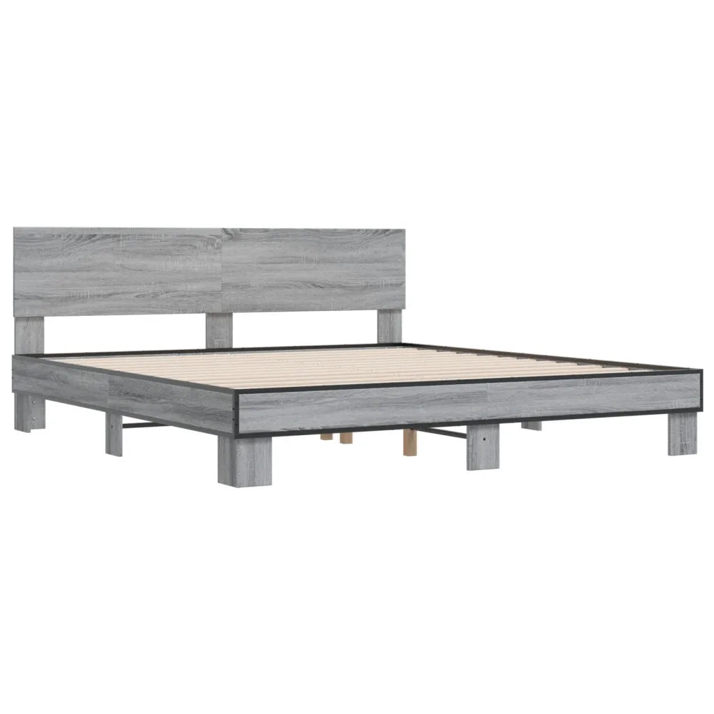 Giroletto Grigio Sonoma 200x200 cm in Legno Multistrato Metallo 3280175