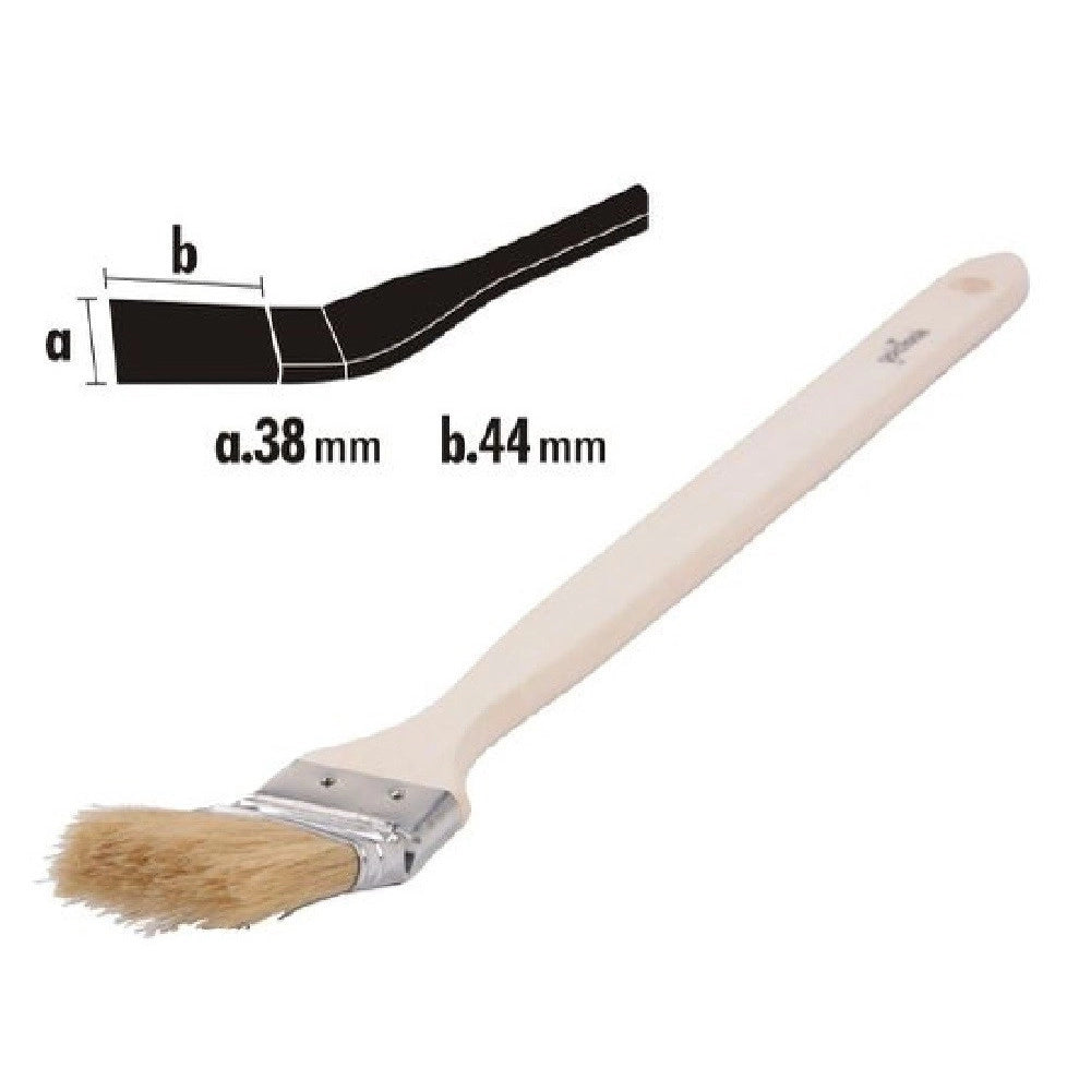Trade Shop - Pennello Angolare Piatta Per Pittura Radiatori Termosifone 38mm Setole 44mm 90302 -