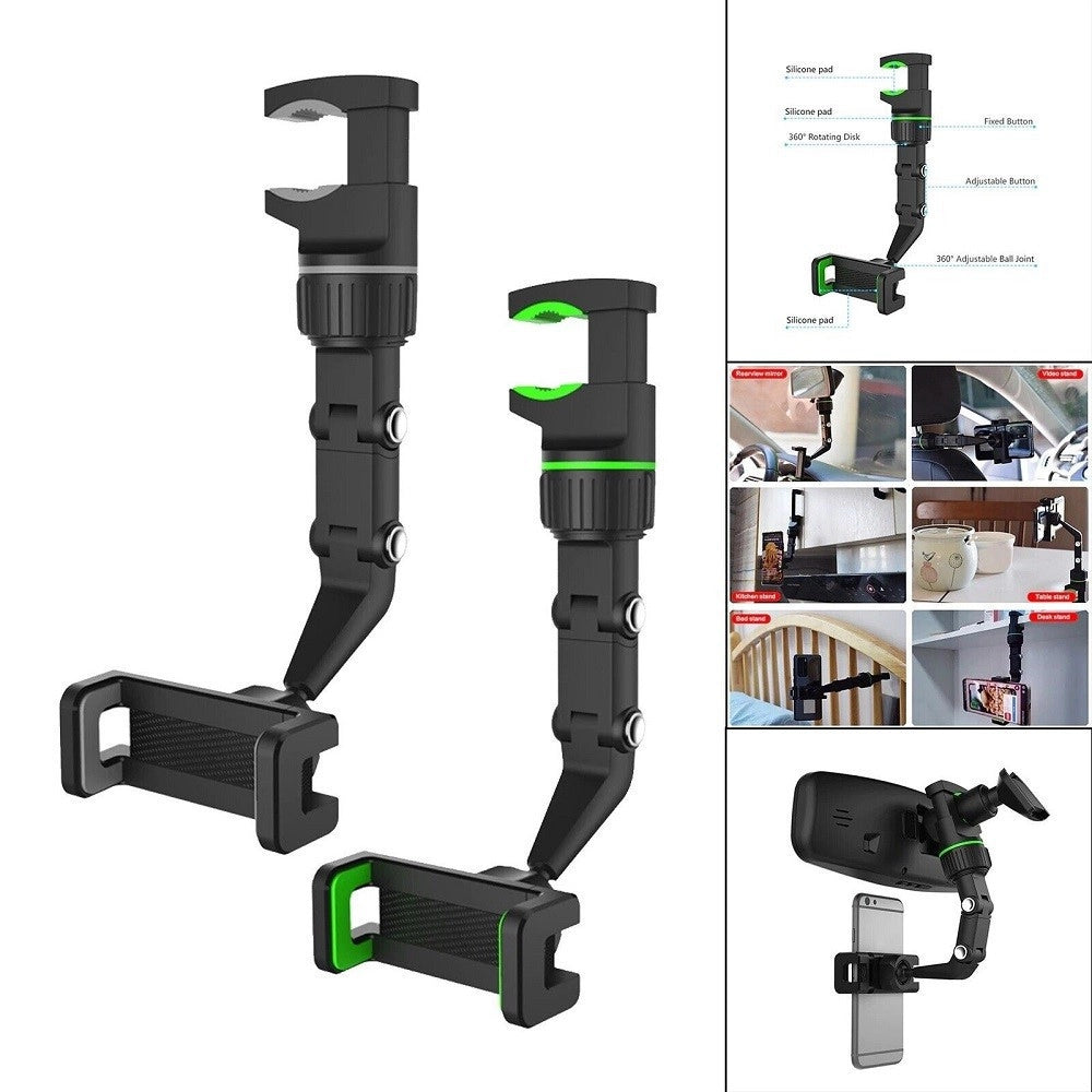 Trade Shop - Supporto Da Auto Specchietto Retrovisore Per Cellulari Navigatore Smartphone -