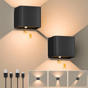 Lampada da Parete Caricabile - Lampada da Parete Interna - Caricabile via USB - Lampada da Parete Interna per Salotto - Camera da Letto - Senza Fili - Lampada da Parete a Batterie - Illuminazione Scale - Lampada da Parete Caricabile - Comando a Distanza -
