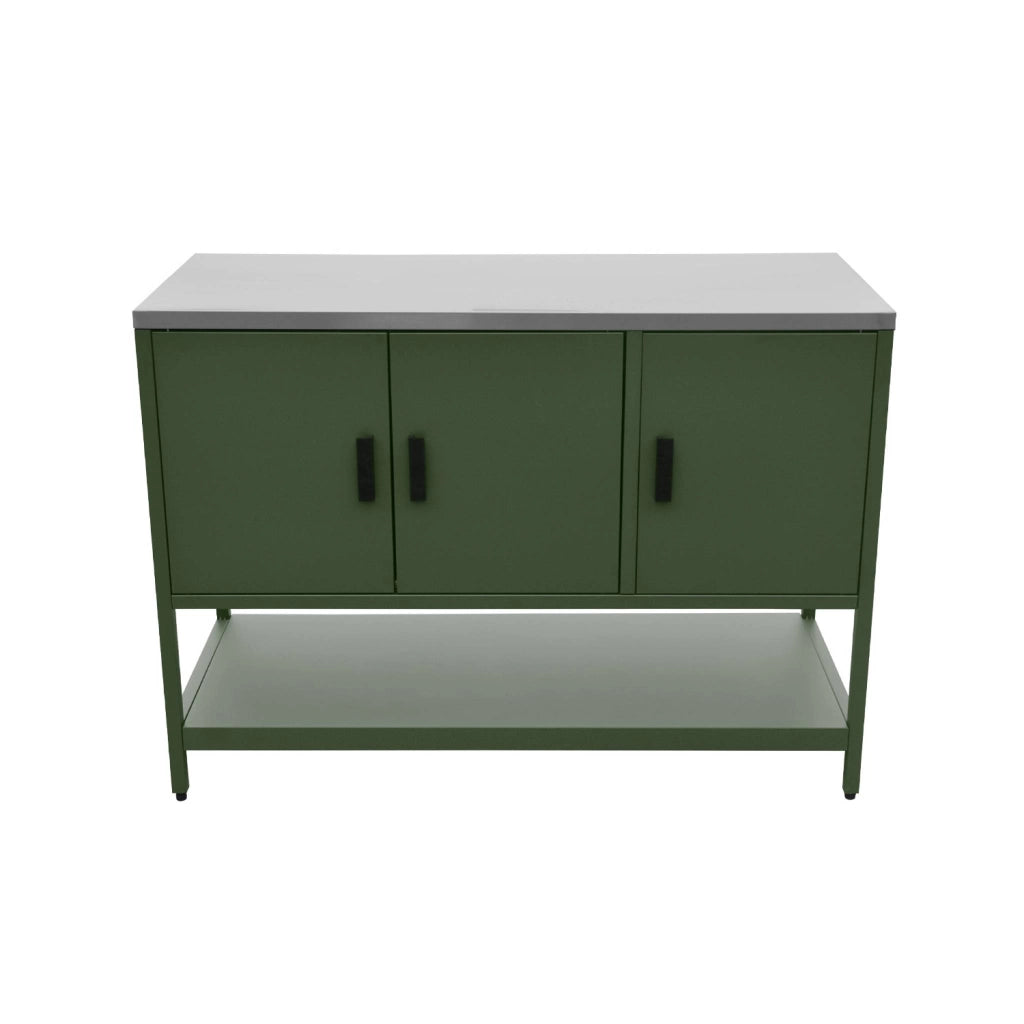 Modulo cucina da esterno in acciaio inossidabile, 3 moduli, verde