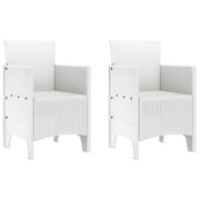 Sedia da Giardino 2 pz | Sedie da Esterno Bianco 53 x 49 x 85 cm Polipropilene