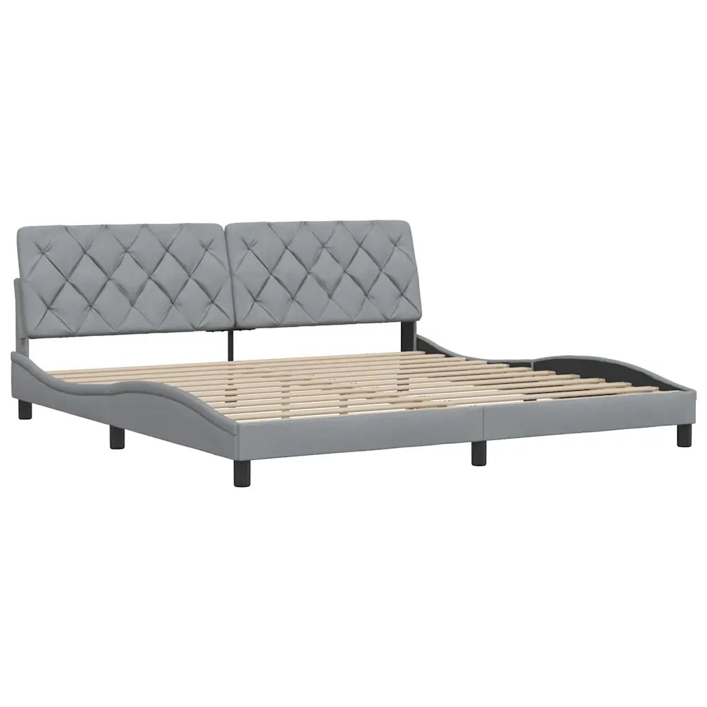 Giroletto senza Materasso Grigio Chiaro 200x200 cm Tessuto 3310622