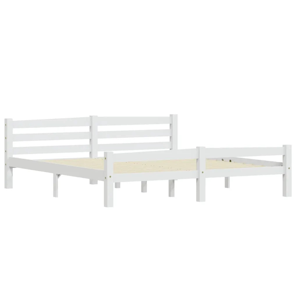 Giroletto senza Materasso Bianco 180x200 cm in Legno di Pino 322073