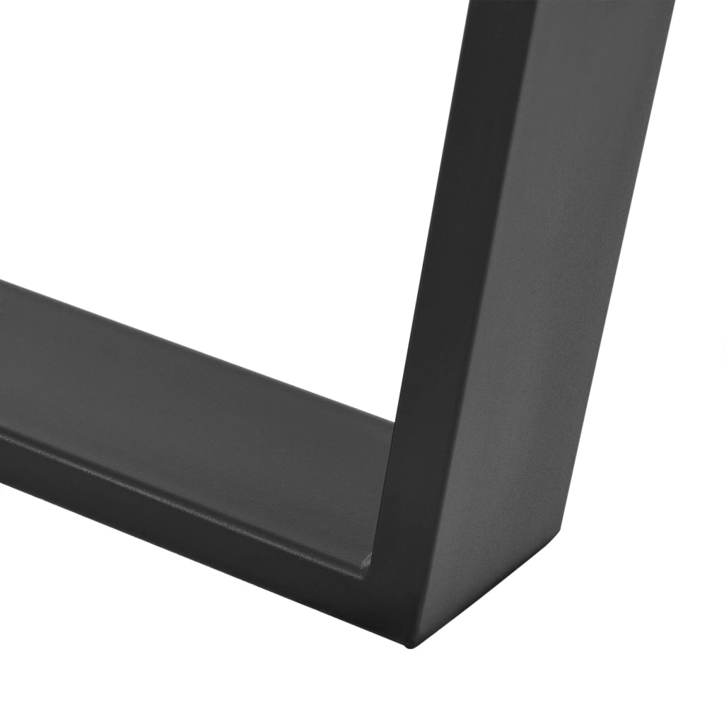 Set di 2 gambe per tavolo fai da te con tappi di protezione 55-75 x 72 cm nero opaco 03_0008080