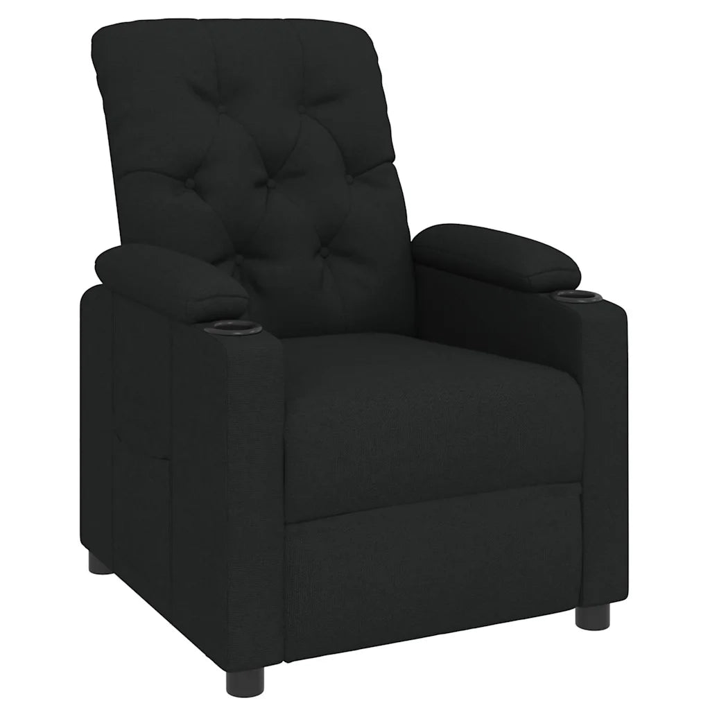 Divano Sedia-Poltrona Reclinabile in Tessuto Nero 625417