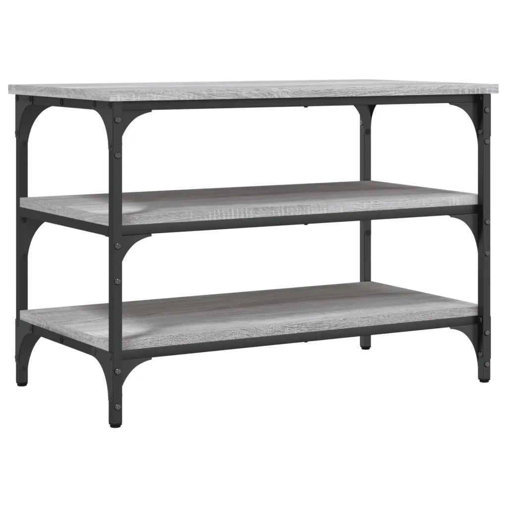 Panca Porta Scarpe-Sgabello-Panca Scarpiera Grigio Sonoma 70x38,5x49cm Legno Multistrato